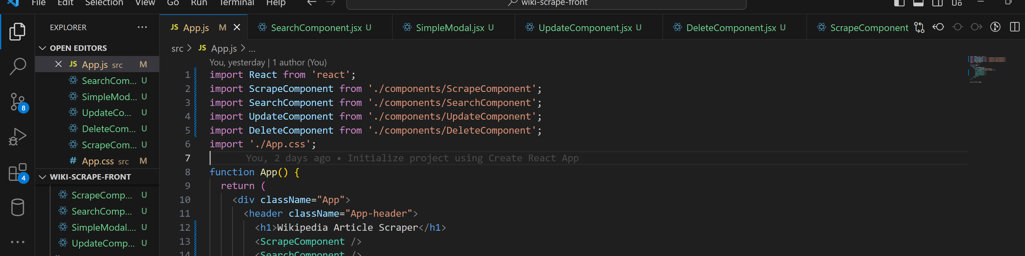 React Frontend Code